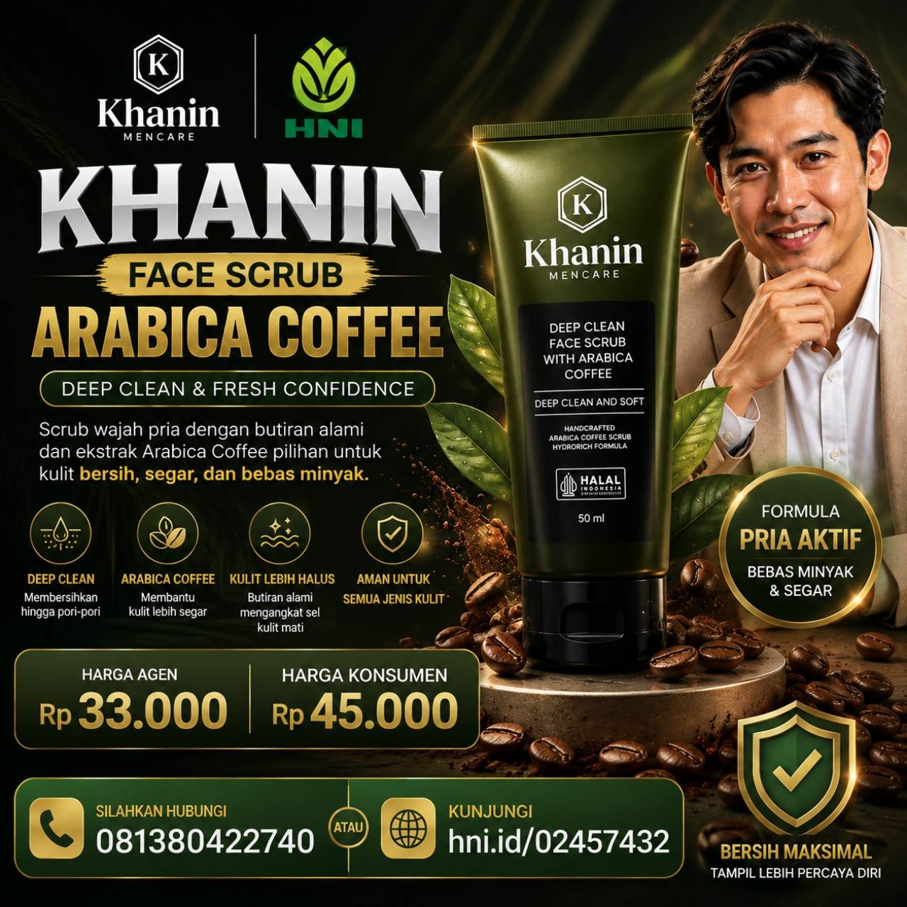 KHANIN FACE SCRUB ARABICA COFFEE